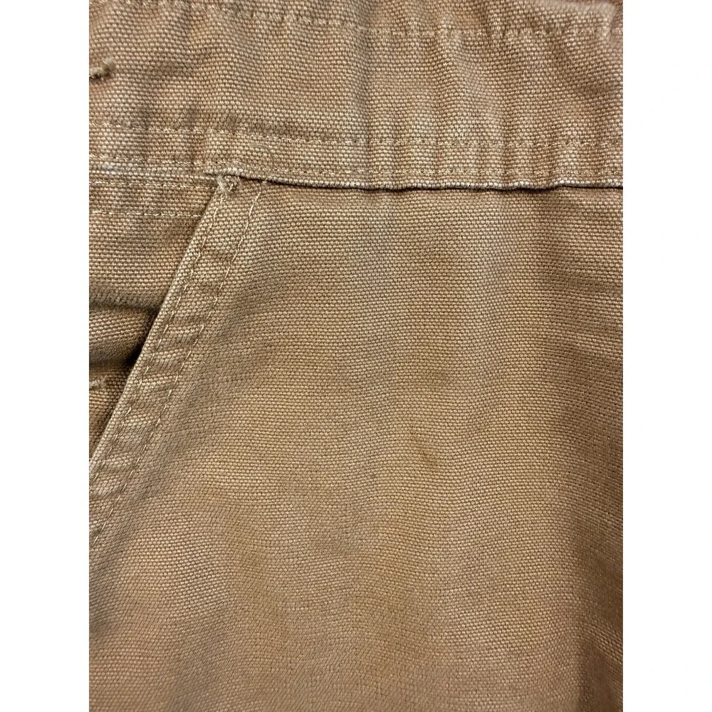 Dickies Youth 6 Brown Duck Canvas Bib Overalls Carpenter Workwear Utility